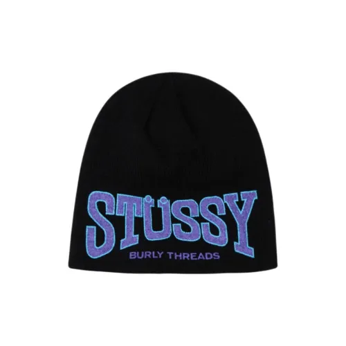 Stussy Acrylic Beanies Men's Black Stussy Акриловые Шапки-бини Мужские Черные