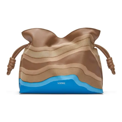 LOEWE Flamenco Кожа Клатч Женский Синий и Многоцветный