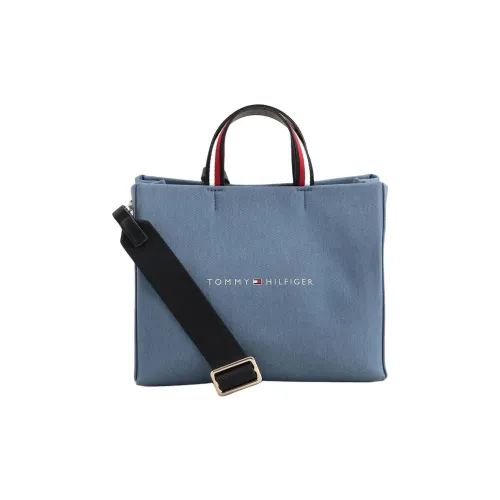 Tommy Hilfiger Полиэстер Тоут Сумка Сумка для покупок Сумка Сумка через плечо Средняя Унисекс Синий