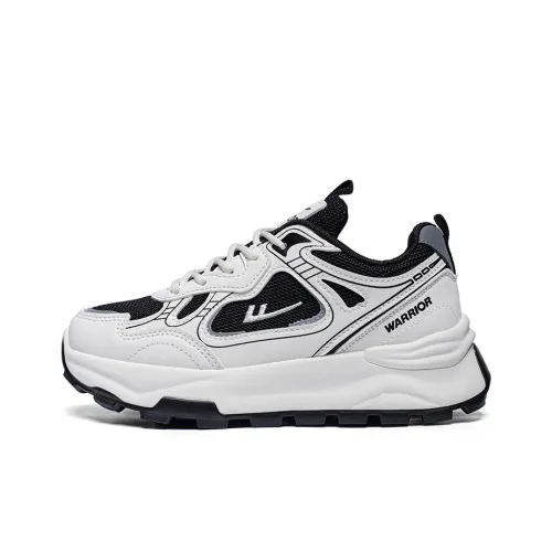 Warrior Студенты Платформа Толстая подошва Легкий и Дышащий Низкий Топ Повседневная Обувь Унисекс Черный Бежевый