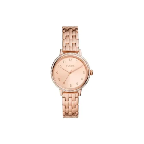 FOSSIL Reid Collection Кварцевые Наручные Часы Механизм Ремешок из Нержавеющей Стали 34 мм Розовое Золото Циферблат Женские Часы