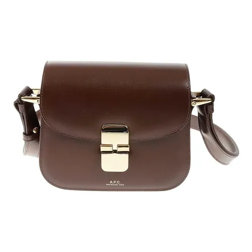 A.P.C Grace Smooth Leather Crossbody Bag Shoulder Bag Women's Brown