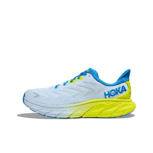 HOKA ONE ONE Arahi 6 Амортизация Баланс Легкий Низкий Топ Беговые кроссовки Мужской Синий Желтый
