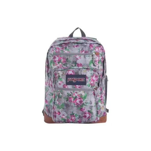 Jansport Ткань с кожаными вставками большой унисекс цвет вишневый цветок чонсам