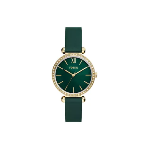 FOSSIL Наручные часы Кварцевый механизм Кожаный ремешок 36 мм Зеленый циферблат Унисекс