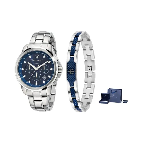 Maserati Кварцевый механизм Мужские часы 44 мм Синий