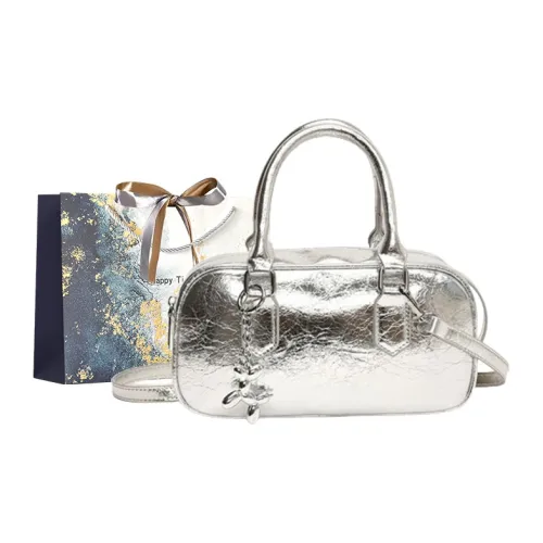 Iman's House ПУ (полиуретан) Сумка через плечо Сумка Женская Серебряный Металлический