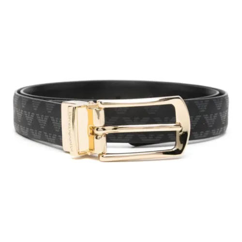 EMPORIO ARMANI С принтом узор застежка кожа ремни женский черный