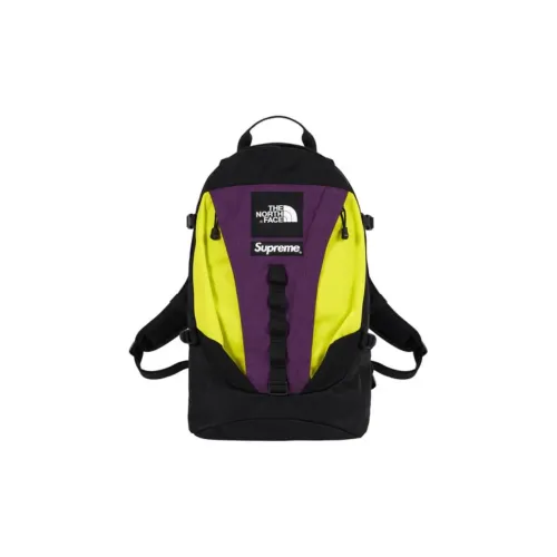 Supreme The North Face Коллаборация Supreme FW18 Полиэстер Рюкзак Унисекс Фиолетово-желтый