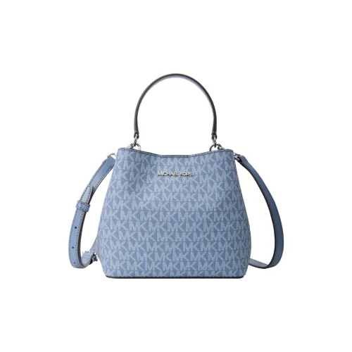 MICHAEL KORS Artificial Leather Portable Crossbody Bucket Bag Small Women's Denim Blue