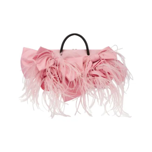 MOSCHINO Полиэстер с шелком переносная сумка через плечо маленькая женская розовая