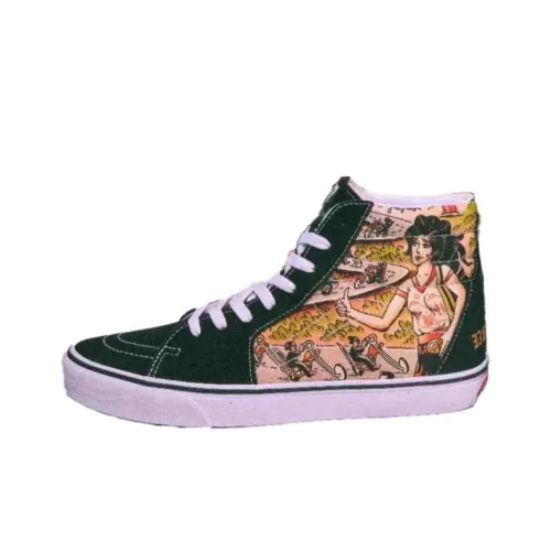 Born Free x Vans SK8 HI Высокие Кроссовки для скейтбординга Унисекс Черные