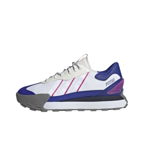 Adidas Slip-resistant Abrasion-resistant Low Top Casual Running Shoes Unisex White Blue