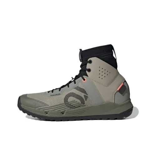 Adidas Five Ten Trailcross Trail Крест Устойчивый к истиранию Высокий Топ Походная обувь Мужская Серый Зеленый