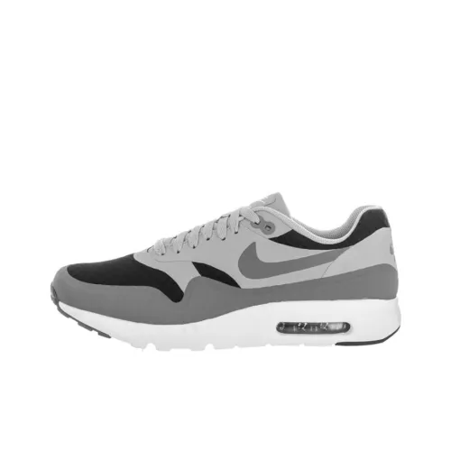 Nike Air Max 1 Ultra Essential Амортизация Износостойкий Низкий Топ Повседневная Обувь Мужская Серый Черный