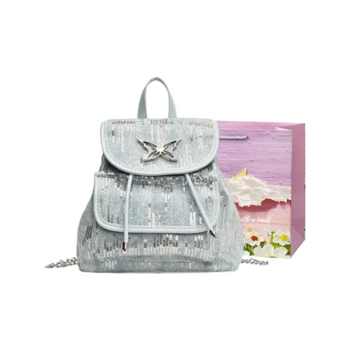 Bansusu Denim Backpack Women's Blue Бансусу Деним Рюкзак Женский Синий