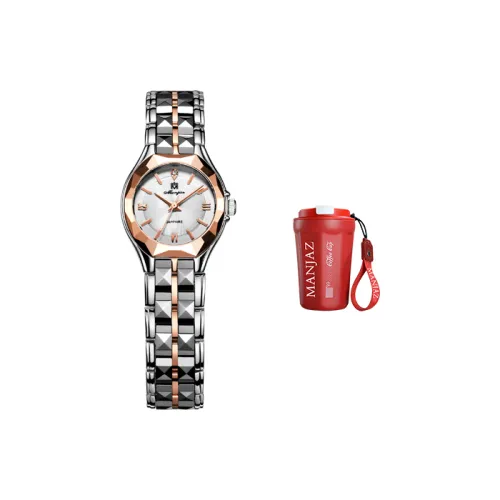 MANJAZ Кварцевый Movement Женские часы 23мм*2мм Белый