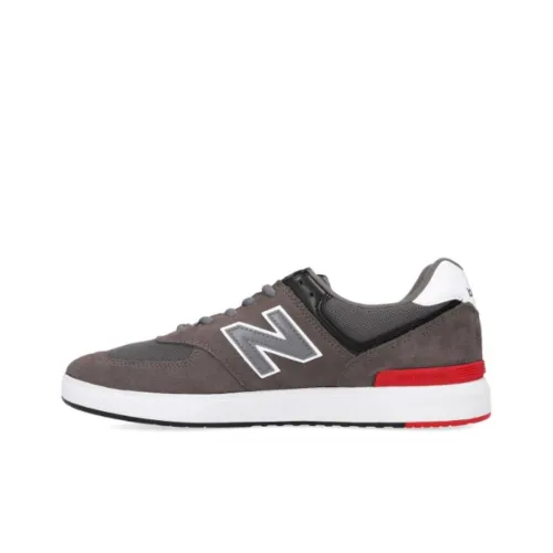 New Balance NB 574 Low Топ Скейтборд Кроссовки Мужские Красный Серый