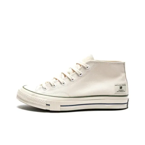 UNDEFEATED x Converse Chuck 70 Износостойкий и Легкий MID Топ Кеды Унисекс Бежевый