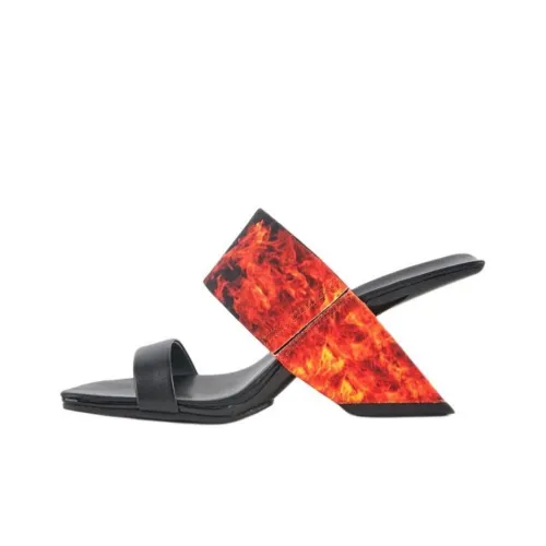 UNITED NUDE Слипоны 8 см Женские Красный Черный