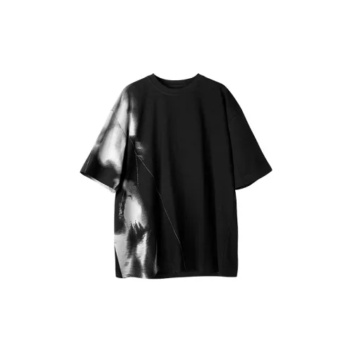 HUANXIANGZHE Короткий рукав T-рубашки унисекс черный