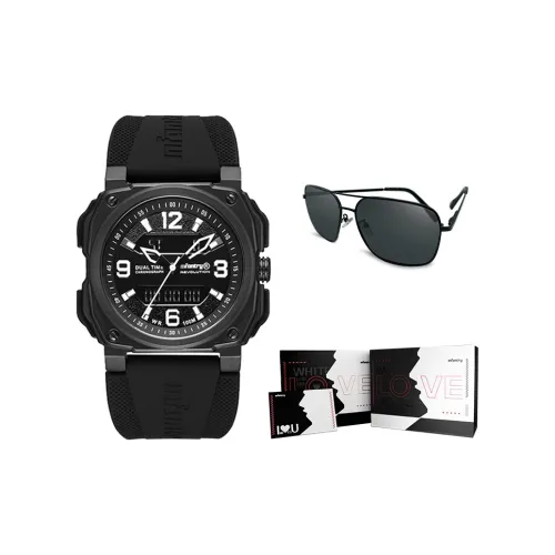 INFANTRY Электронные Механические Часы Силиконовый Ремешок Унисекс Черный Циферблат