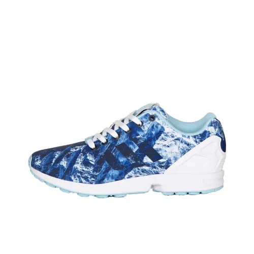 Adidas Originals ZX Flu Амортизация Износостойкий Низкий Топ Баскетбольные Кроссовки Мужские Белый Синий