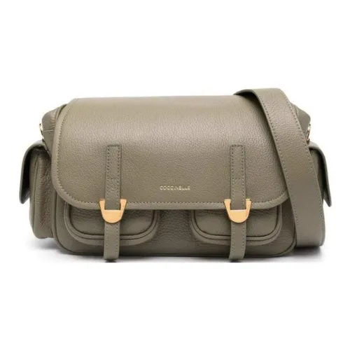 COCCINELLE Сумка через плечо из кожи среднего размера женская оливково-зеленая