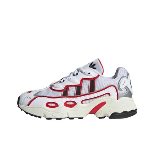 Adidas Originals Ozweego Slip-resistant Abrasion-resistant Low Top Повседневная обувь Женская Белый Красный