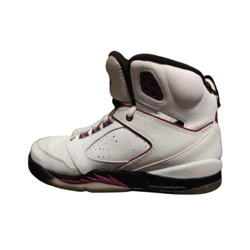 Jordan Air Jordan Sixty Plus Амортизация Износостойкие Высокие Баскетбольные Кроссовки GS Белый