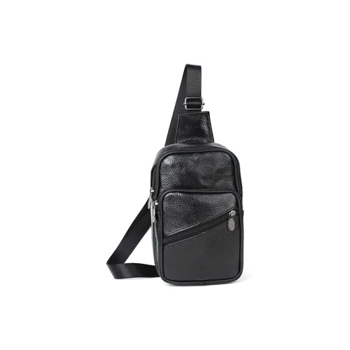 ROSEROOEN Сумка через плечо из натуральной коровьей кожи стандартная унисекс кофейного черного коричневого цвета