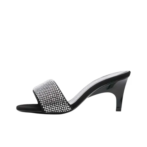 The Attico Rem Crystal Slip-Ons 6 см Женские Черный