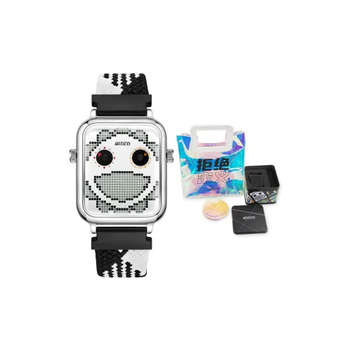 MITICO Кварцевый механизм тканевый ремешок унисекс белый циферблат