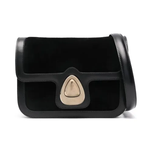 A.P.C Телячья кожа Сумка через плечо Маленькая Унисекс Черная