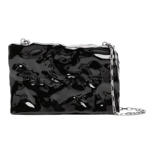 Off Белый ABS Смола Одно плечо Через плечо Клатч Женский Черный