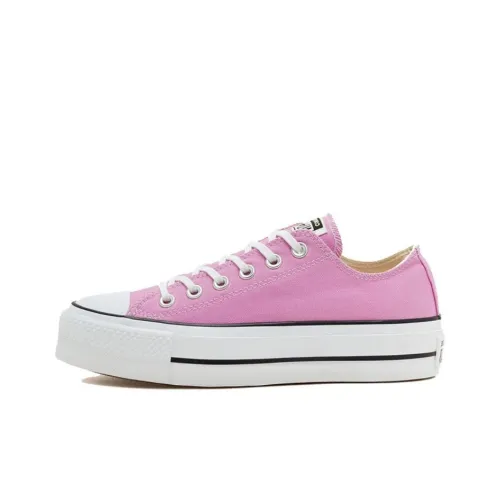 Converse Chuck Taylor All Star Seasonal Цвет Платформа Низкий Топ Кеды Женские Розовый Белый