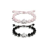 Браслет Pixiu для детей с пудровой веревкой + черной веревкой