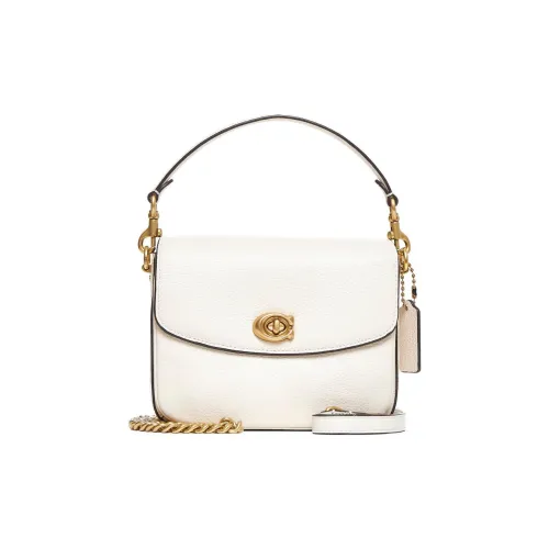 COACH Cassie Телячья кожа Сумка через плечо Сумка Маленькая Женская Белая