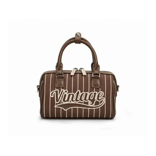 VFVF Сумка OFFICIAL Eco-Friendly ПУ (полиуретан) + Холст с принтом Сумка Бостон Сумка Сумка через плечо Мини Сумка Женская