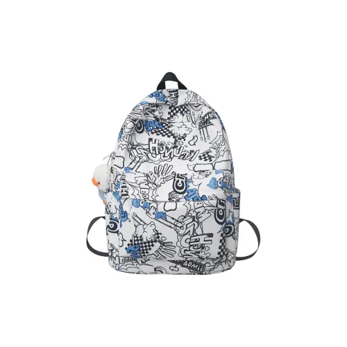 GEERDUN Nylon Backpack Standard Unisex White Green Blue GEERDUN Нейлон Рюкзак Стандартный Унисекс Белый Зеленый Синий