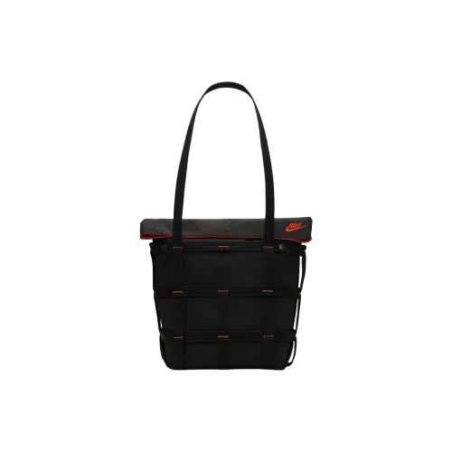 Nike Полиэстер Одно Плечо Сумка Унисекс Черный Оранжевый