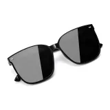 Черная оправа с серыми линзами (двойной стиль с шипами)