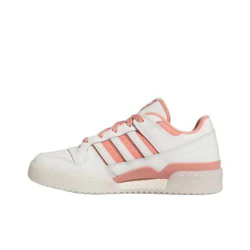 Adidas FORUM Low Cl Устойчивые к истиранию Низкие Кроссовки для скейтбординга Женские Белые Розовые
