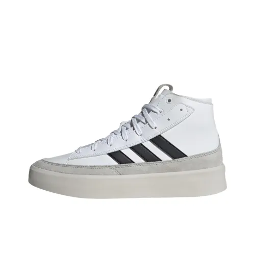 Adidas Znsored Аbrasion Resistant Slip Resistant High Top Скейтборд Кроссовки Unisex White