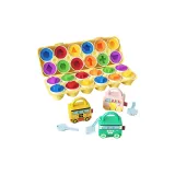 12 пар совпадающих яиц + (школьный автобус + автобус + снегоочиститель) совпадающие разблокировка