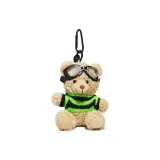 Черный зеленый свитер - коричневый медведь