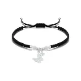 Браслет "Бабочка Колокольчик" черного цвета