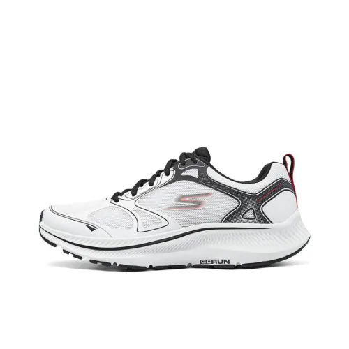 Skechers Go Run Consistent 2,0 Устойчивые к истиранию Низкие Беговые кроссовки Мужские Белый Черный