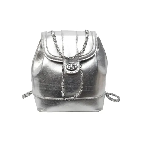 BAODIDAISHU ПУ (полиуретан) Рюкзак Маленький Рюкзак Сумка Стандартная Женская Серебряный Черный Розовый Белый