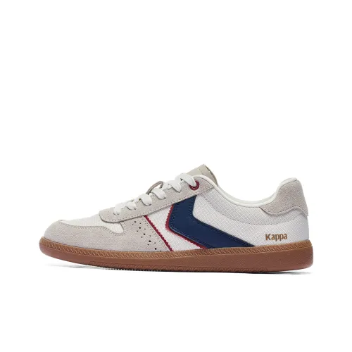 KAPPA Спина к Спине Устойчивая к истиранию Низкий Топ Скейтборд Кроссовки Унисекс Белый Синий